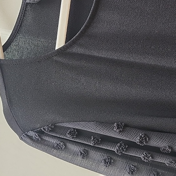 Sweet Wanderer Maternity Black Textured Sleeve Blouse XL Extra Large - Picture 8 of 9